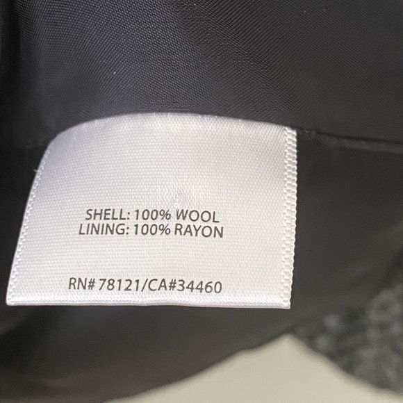 Eileen Fisher Jacket Womens Sz XL Wool Peacoat Tweed Button Front - Picture 8 of 8